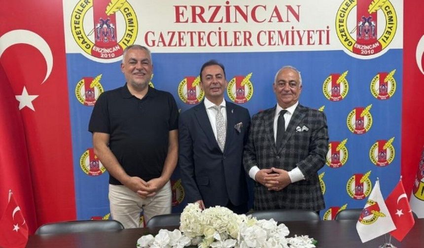 Prof. Dr. Abdulmecit Kantarcı'dan Erzincan Gazeteciler Cemiyeti'ne Veda Ziyareti