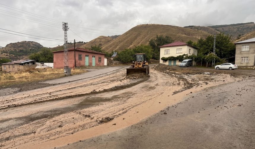 Erzincan Bayırbağ Köyü'nde Sağanak Sonrası Sel Meydana Geldi