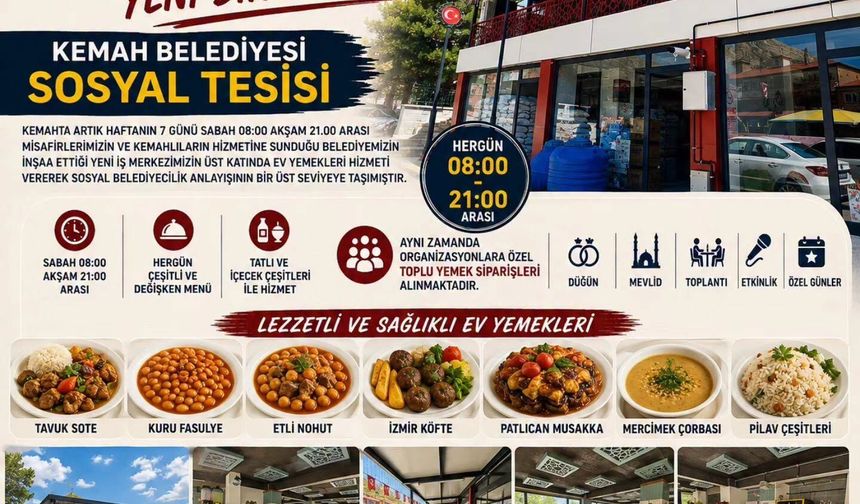 Kemah Belediyesi Sosyal Tesisi Hizmete Açıldı