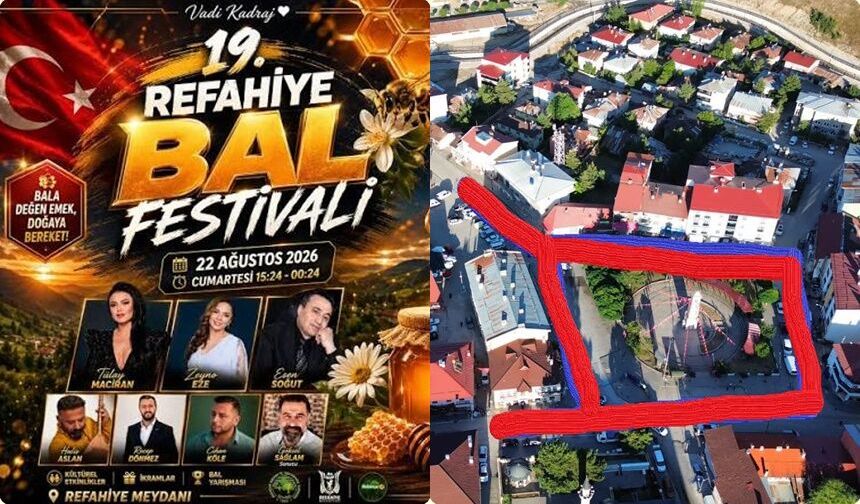 Refahiye Bal Festivali Başladı, Saat Kulesi Çevresi Trafiğe Kapalı