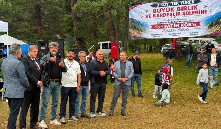 Üç Köyün Buluştuğu Geleneksel Şölen Kardeşlik Rüzgarı Estirdi