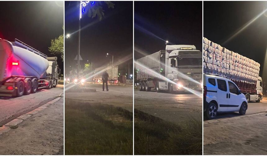 Kantara Girmek İstemeyen Ağır Tonajlı Araçlar Tehlike Oluşturuyor!
