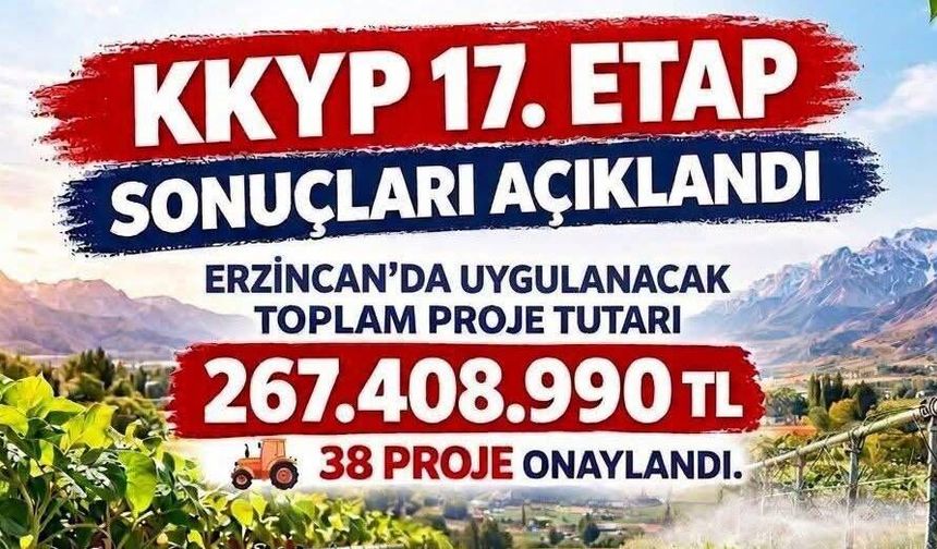 Erzincan’da 38 Tarım Projesine 267 Milyon Liralık Destek