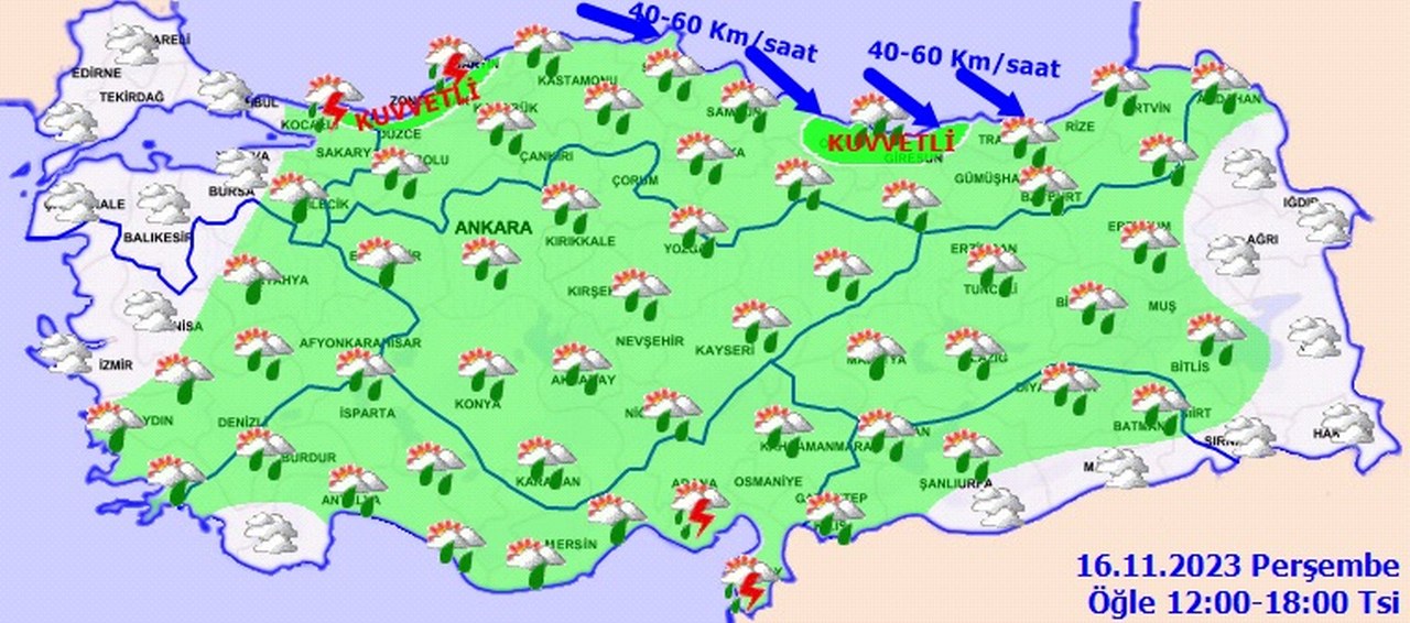 Yurdun tamamında görülen yağış akşam kara dönecek (1)_1280x566