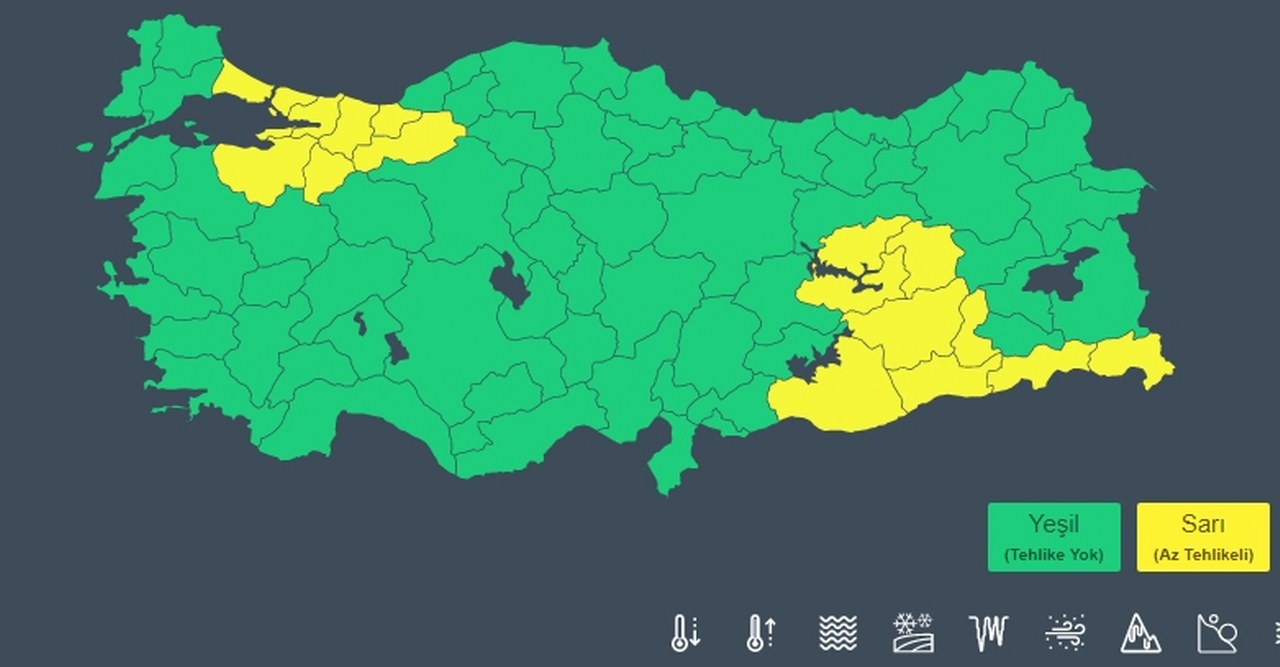 Meteoroloji Saat Verdi! 16 Kent Için Sarı Alarm! (2) 1280X667