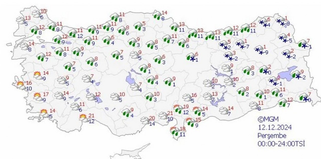 Perşembe Günü Hava Durumu 1280X637