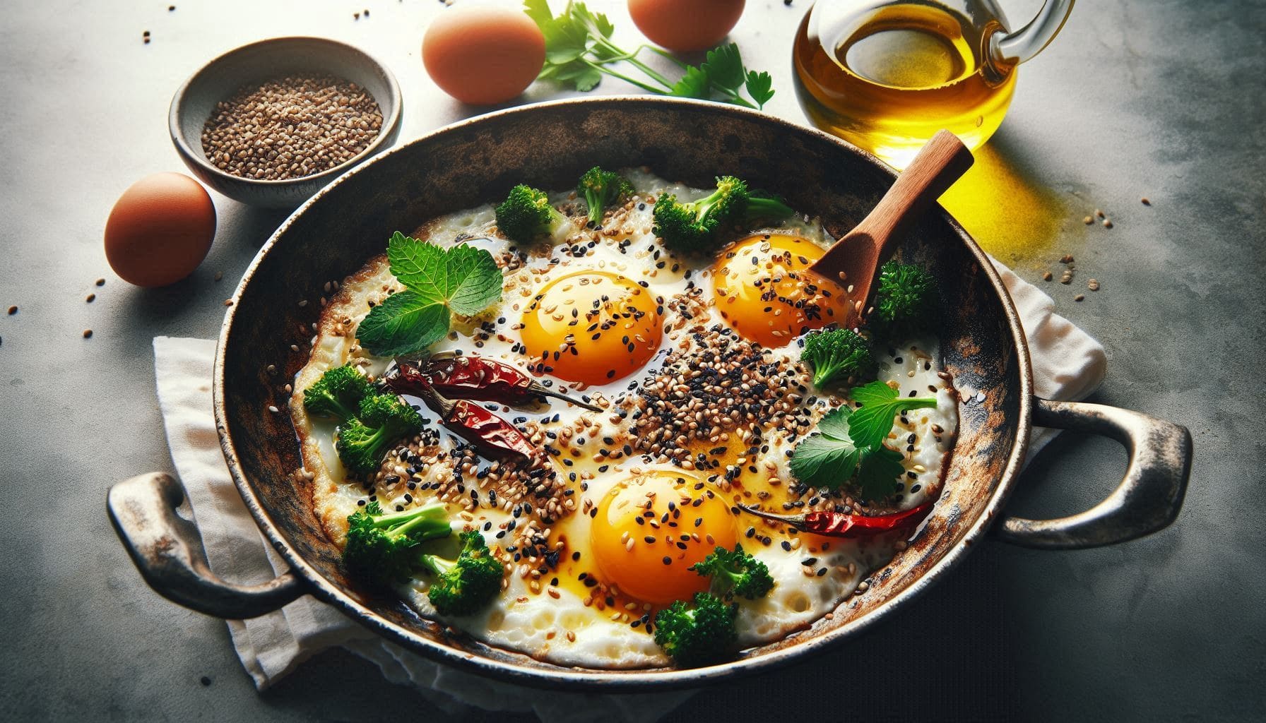 Susamlı Acılı Yumurta