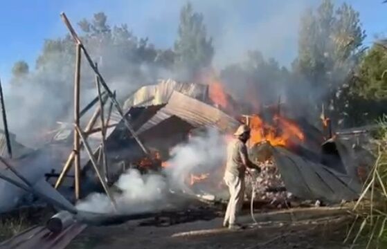 Erzincan Kemah’ta Korkutan Yangın! (VİDEO)
