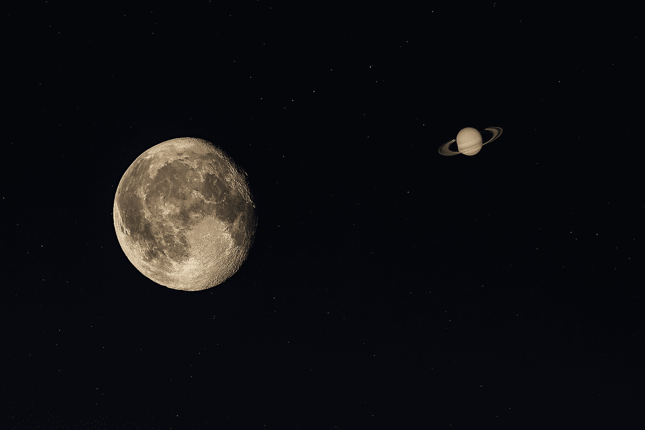 Ay Ve Satürn Yakınlaşması