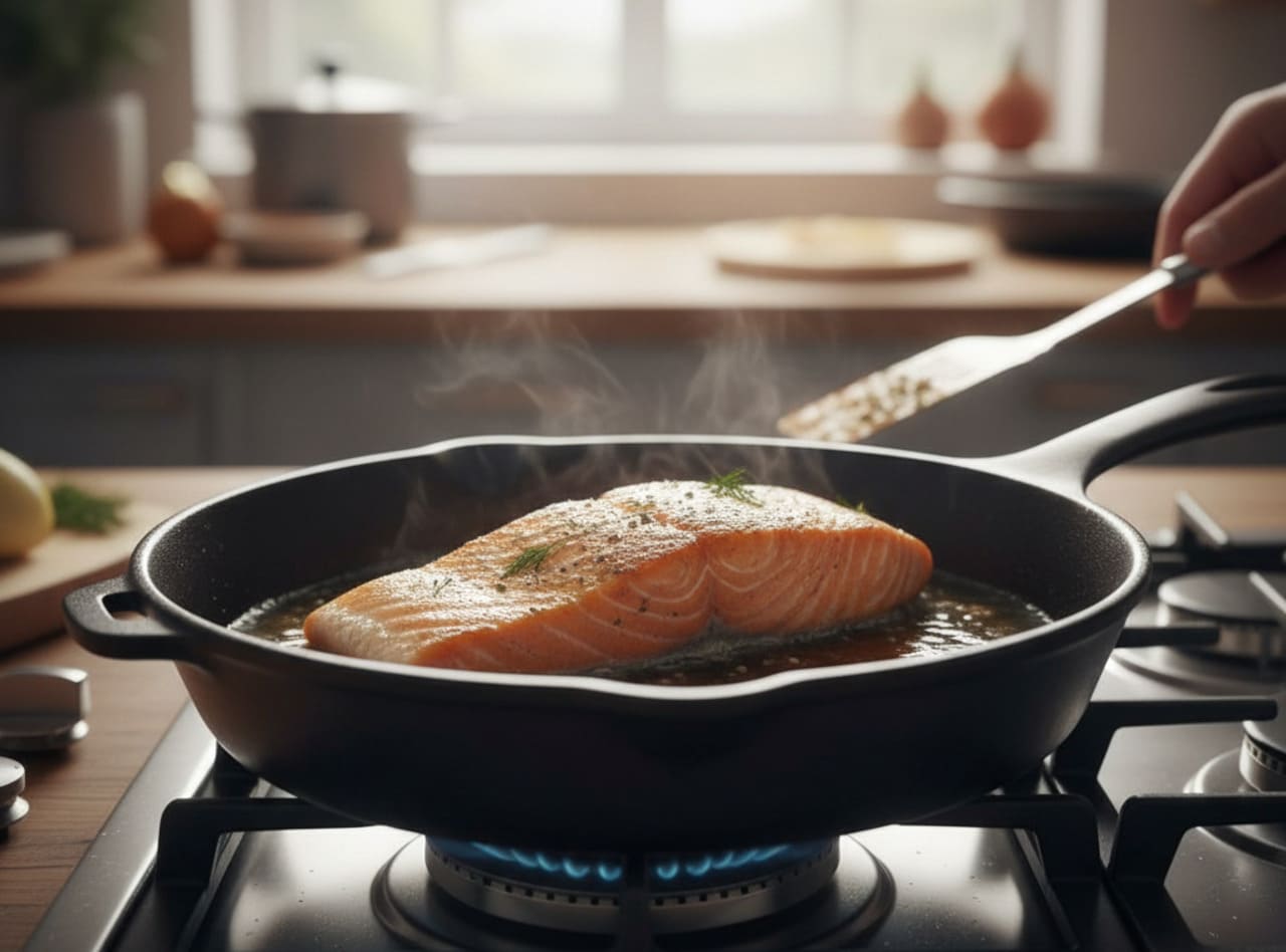 Döküm Tavada Balık Pişirmek