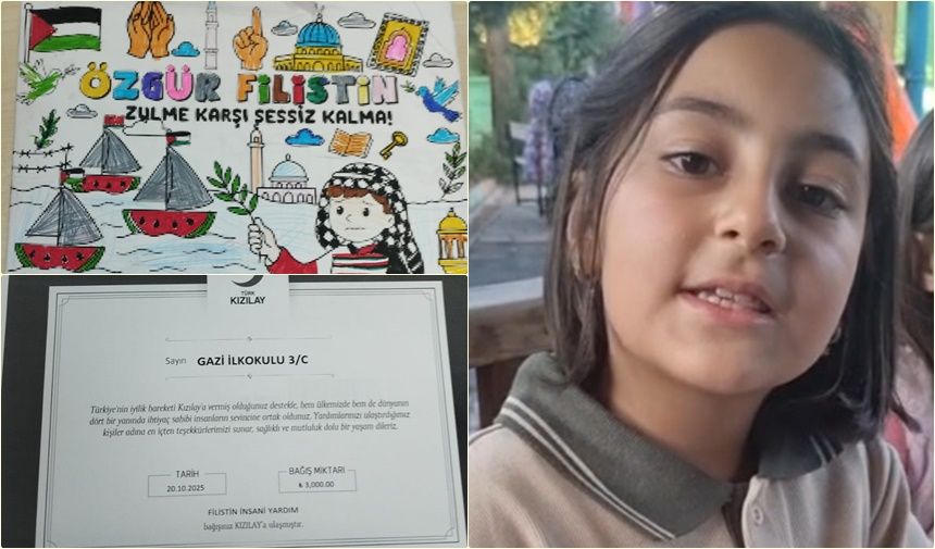 Minik Öğrencilerden İnsanlık Dersi! Gazi İlkokulu’ndan Filistin’e Uzanan Kardeşlik Eli