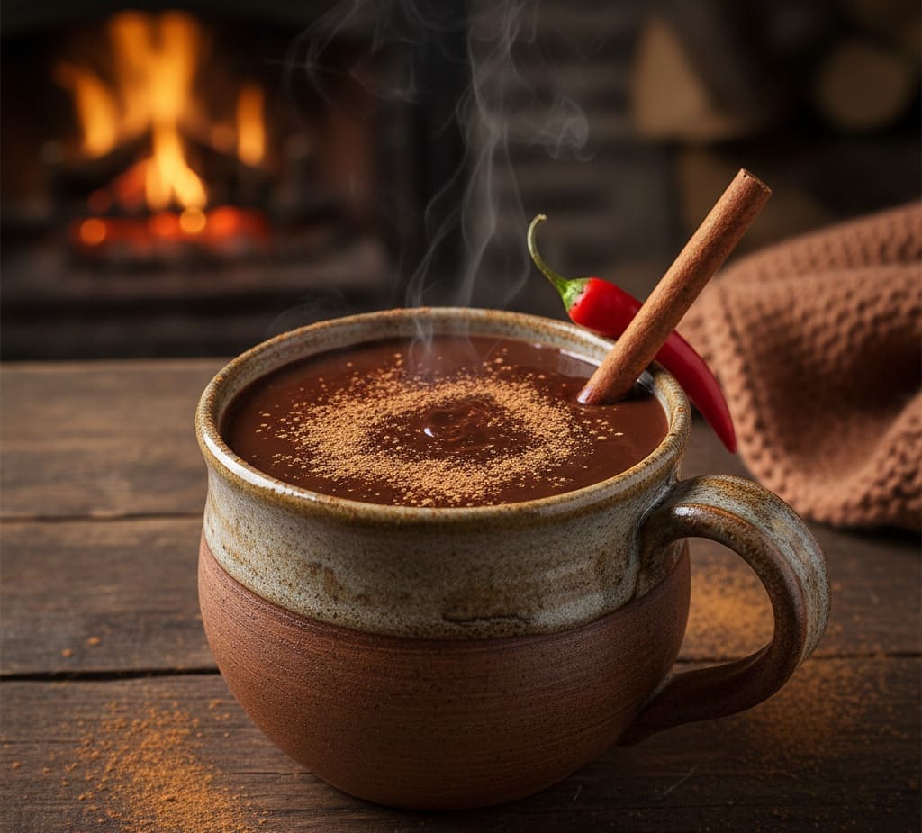 Tarçınlı Biberli Sıcak Çikolata