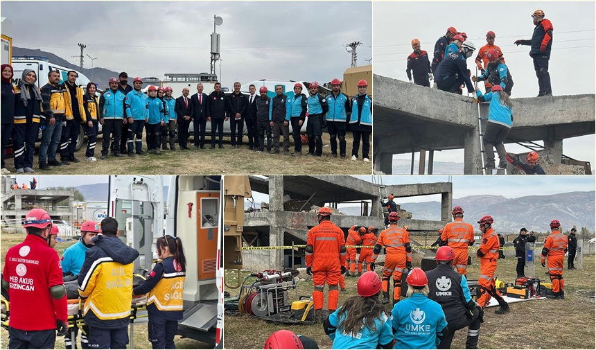 Erzincan’da Gerçeğini Aratmayan Deprem Tatbikatı