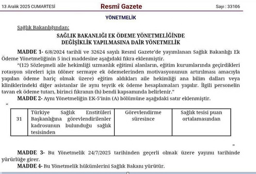 Sağlık Çalışanlarını İlgilendiren Ek Ödeme Düzenlemesi2