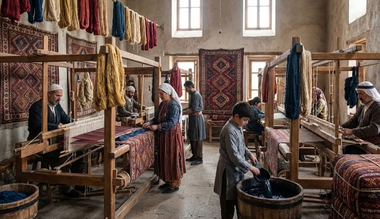 Erzincan'da Baharin Kumaş Üretimi