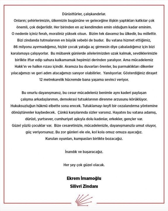 Ekrem Imamoğlu'un Mektubu (1) 575X720