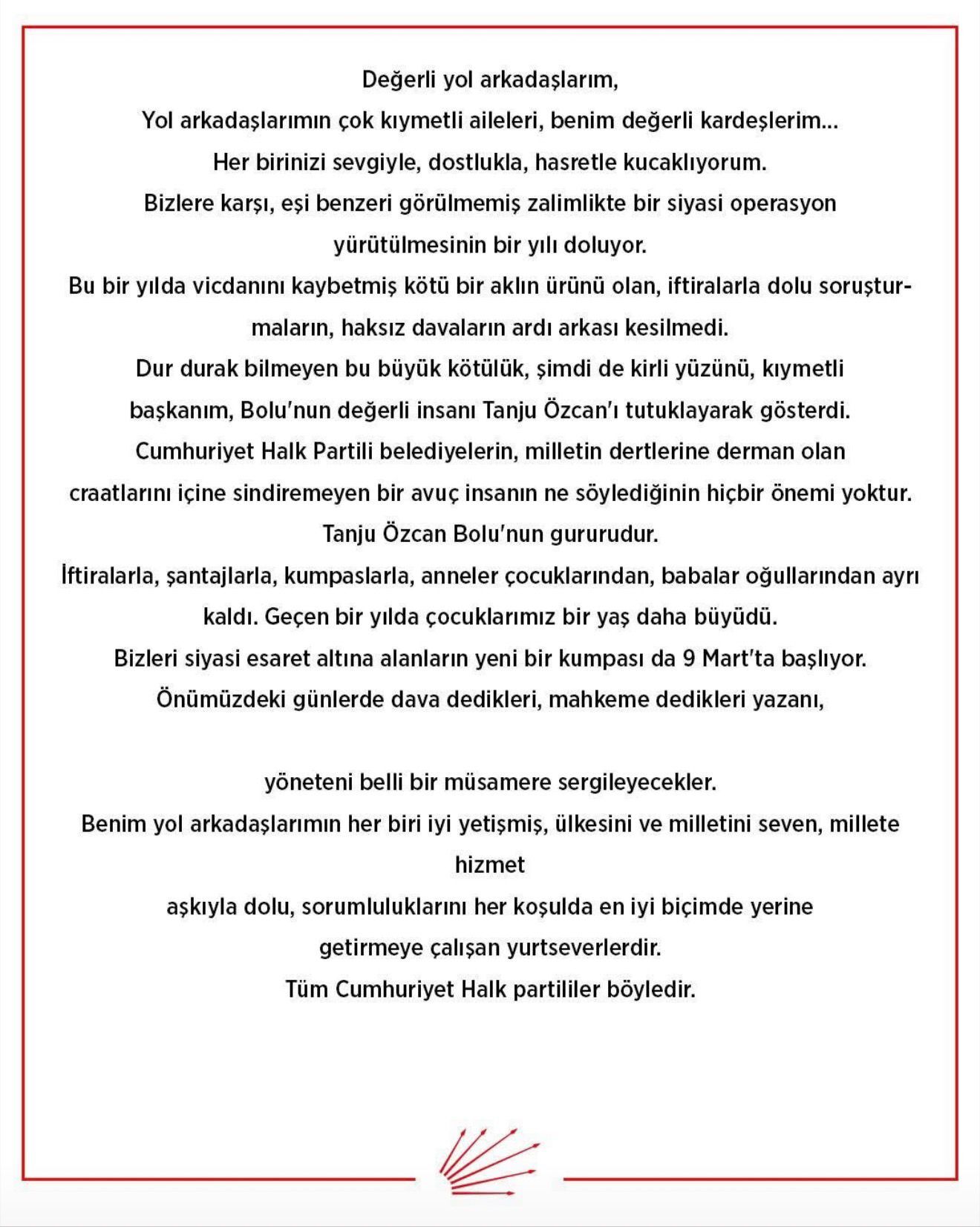 Ekrem Imamoğlu'un Mektubu (2)