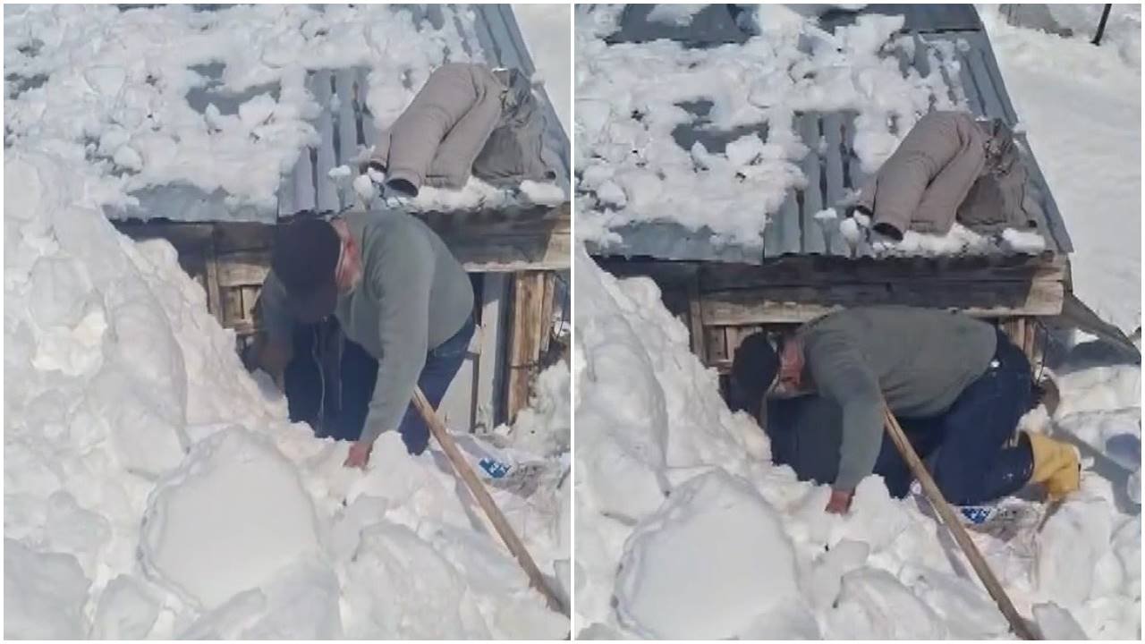 Erzincan’da Köy Evi Kara Gömüldü (VİDEO)