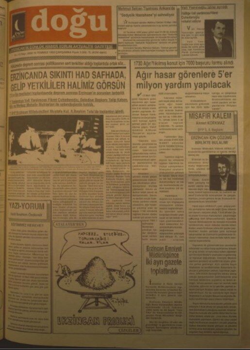 15 Temmuz 1992 Doğu Gazetesi̇ 515X720
