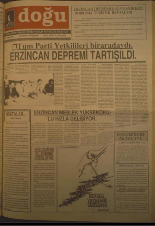 16 Temmuz 1992 Doğu Gazetesi 495X720