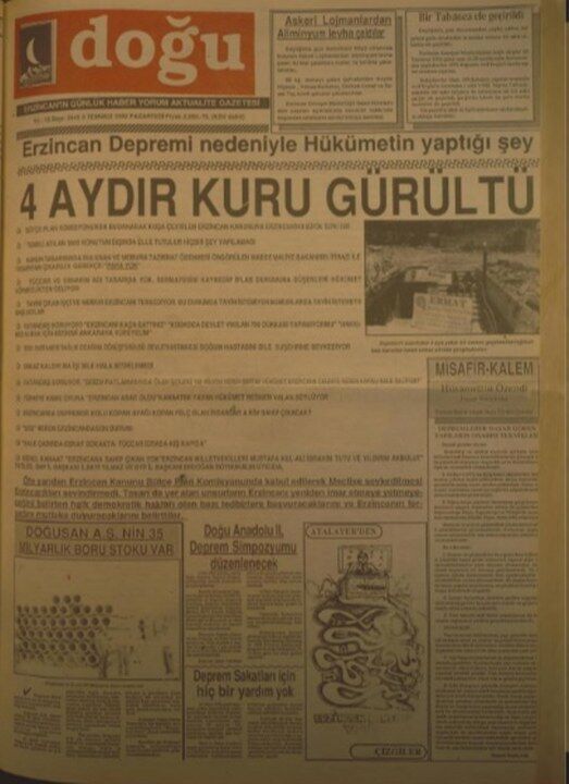 6 Temmuz 1992 Doğu Gazetesi 523X720