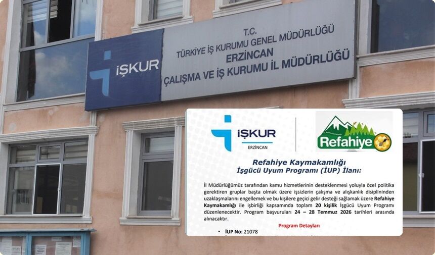 Refahiye'de 20 Kişilik İstihdam İçin Gözler Bu Tarihte!
