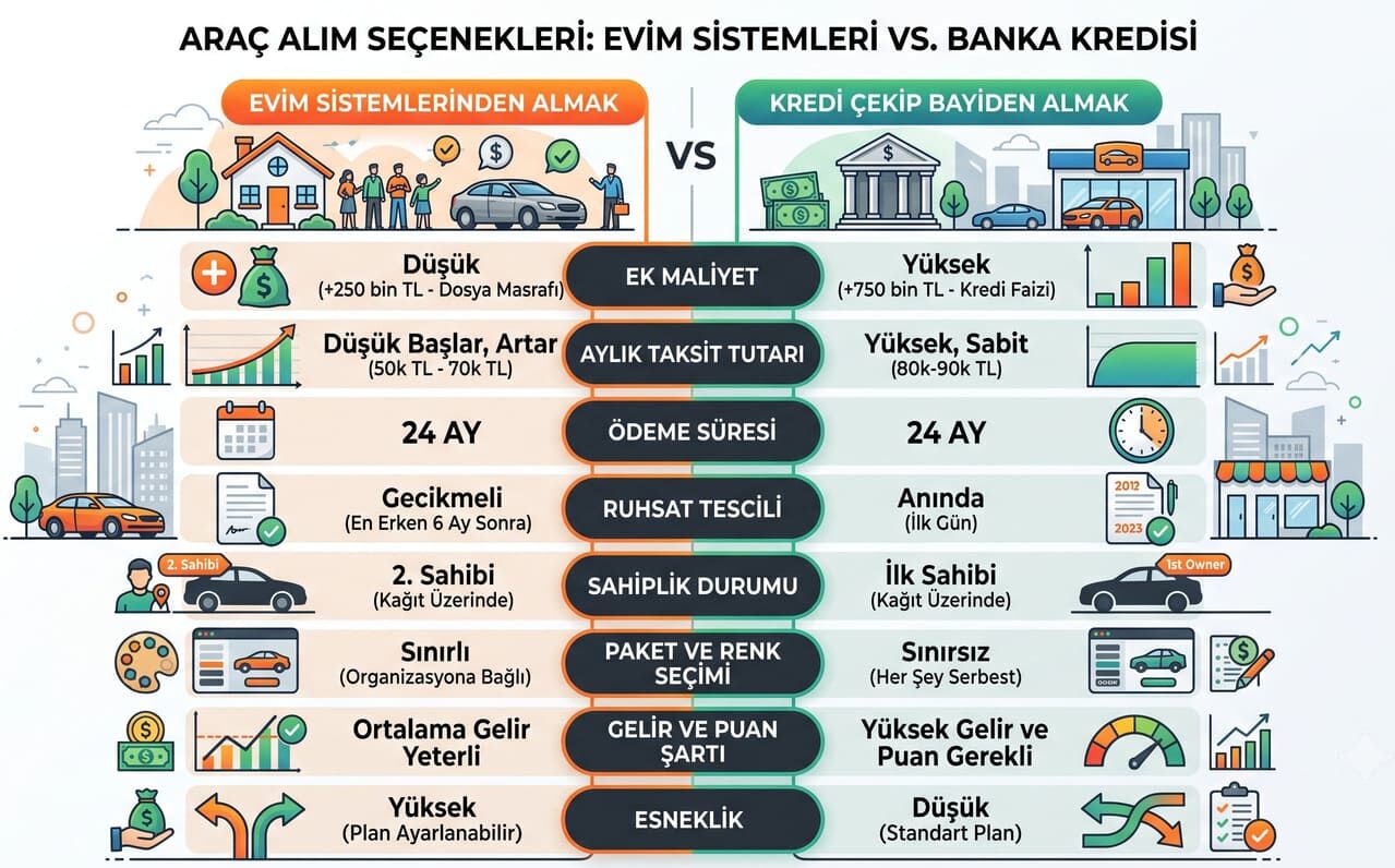 Evim Sistemi Ve Banka Sistemi Karşılaştırma