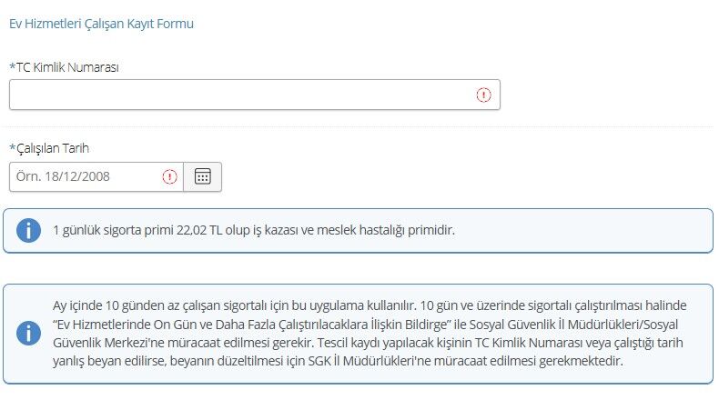 10 Günden Az Çalışan Sigortalılık Kaydı