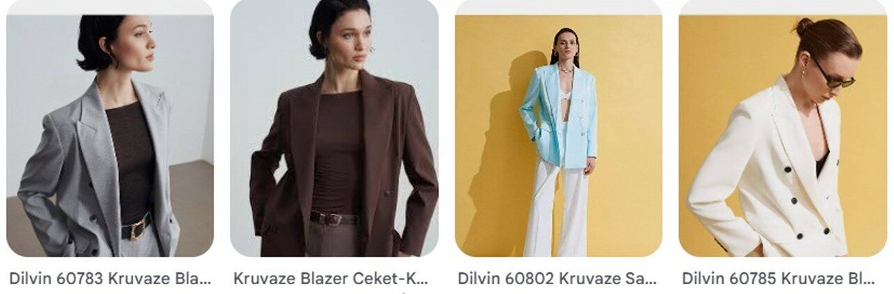 Dilvin Kruvaze Klasik Kahverengi Blazer Ceket 1280X421