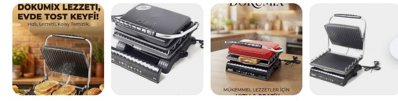 Dokumix Ultra Plus Organik Demir Dokum Tost Makinesi