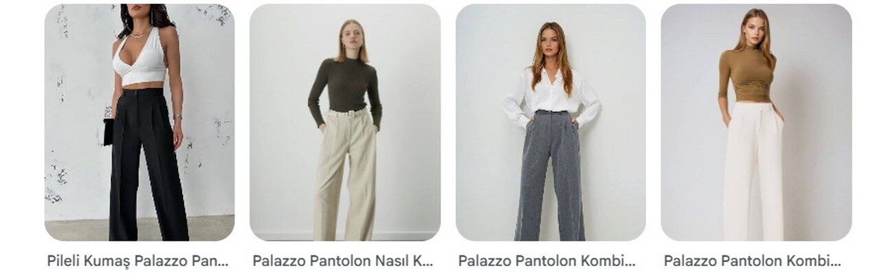 En Trend Kadin Palazzo Kumas Pantolon Modelleri