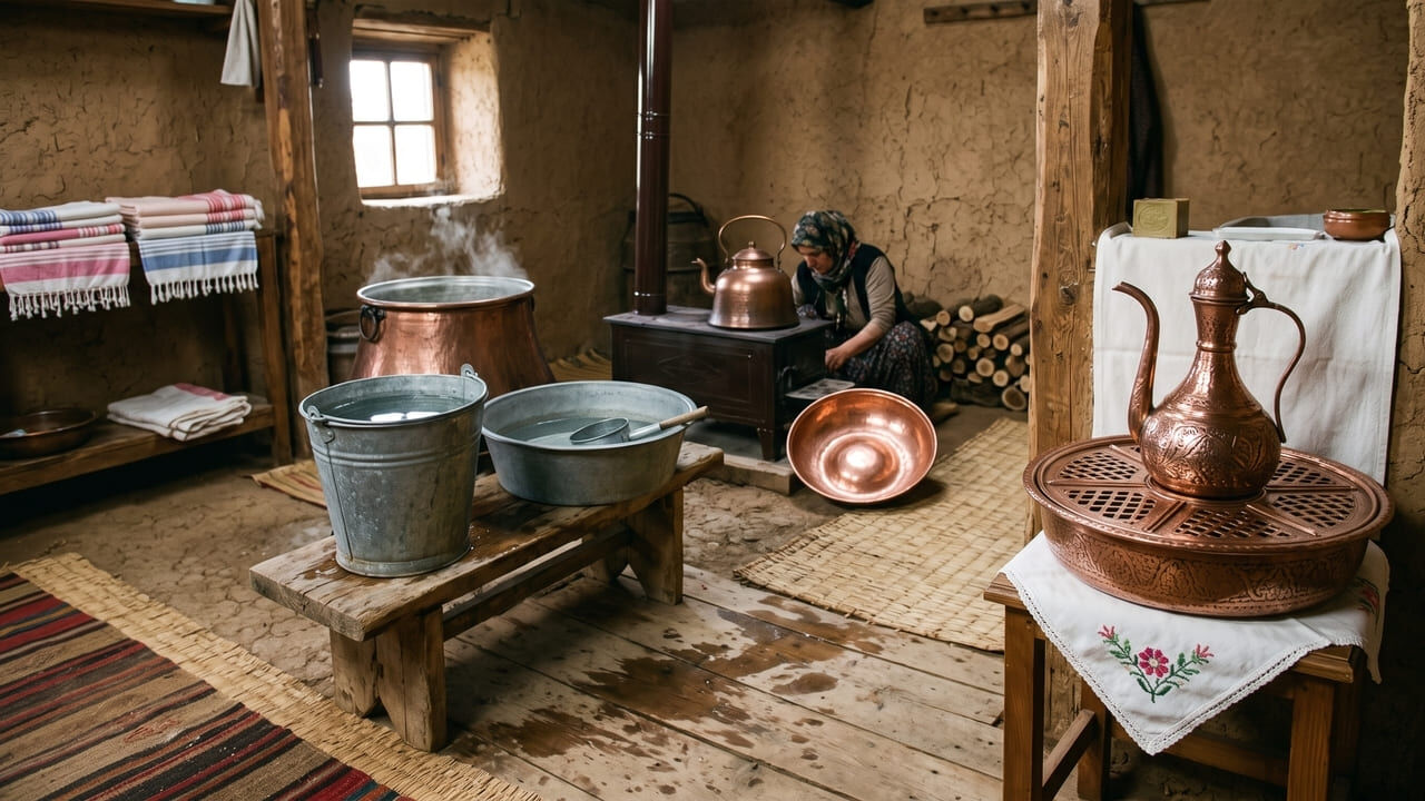 Eskiden Banyo Yapmak Için Kullanılan Eşyalar