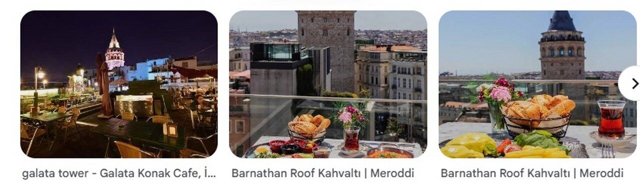 Galata Kulesi Manzarali Teras Kafeler