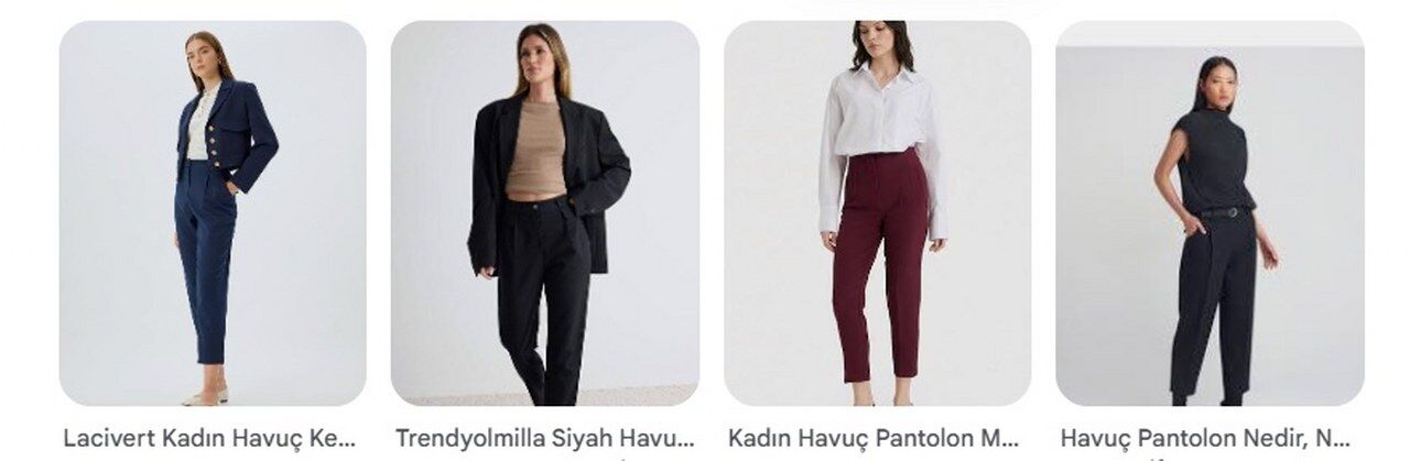 Klasik Ofis Tarzi Kadin Kumas Pantolon