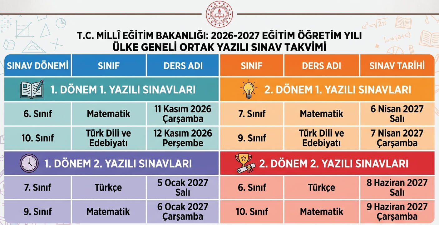 Meb Ortak Sinav Tari̇hleri̇