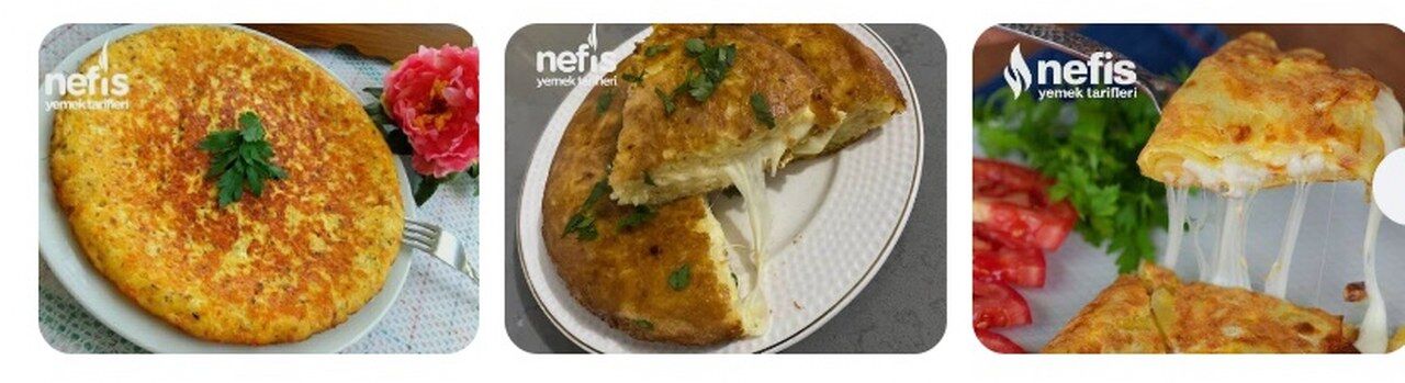 Patatesli Kasarli Omlet Kahvaltilik