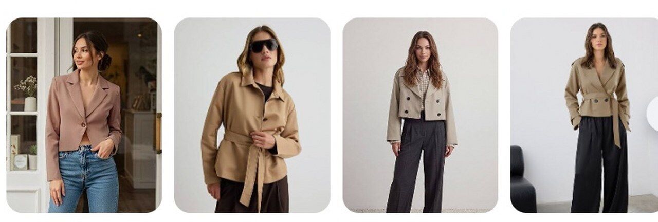 Trendyolmilla Kadin Vizon Crop Blazer Ceket