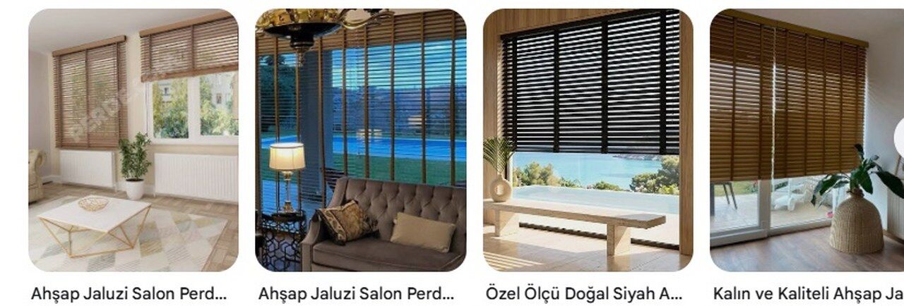 Ahşap Jaluzi Perdeler 1280X434