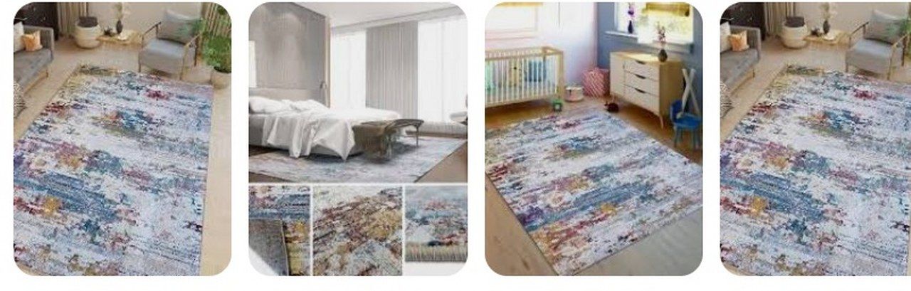 Angora Retro 214 999 Multi Renk Vintage Eskitme Hali Modeli