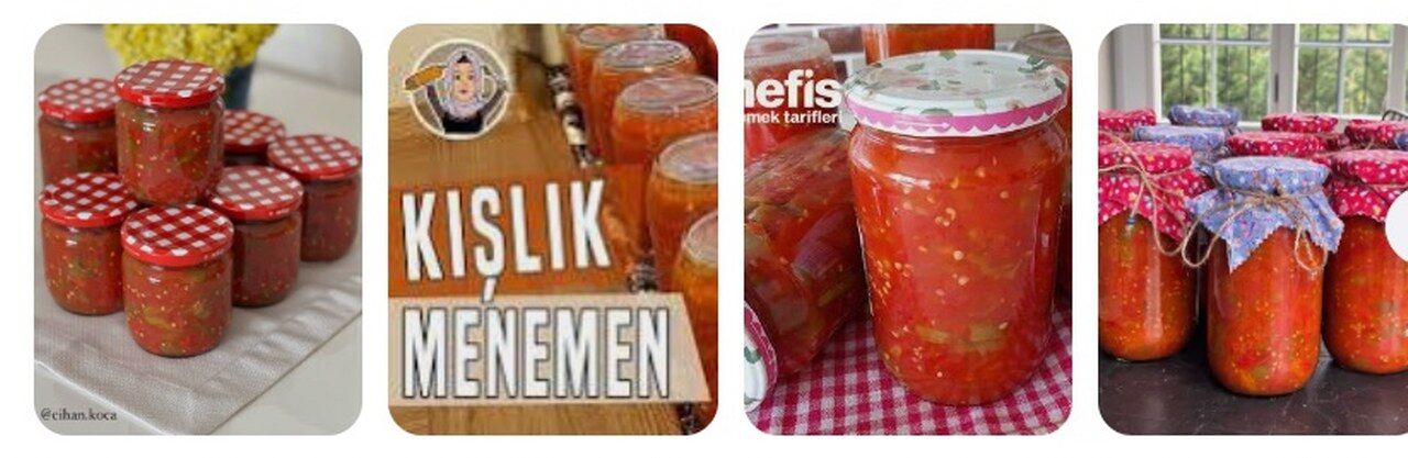 Kislik Biberli Menemenlik Domates Konservesi