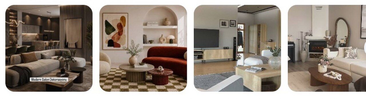 Midimalizm Tarzi Sicak Minimalist Salon Dekorasyonu
