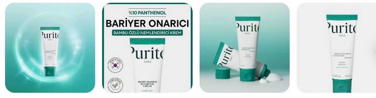 Purito Mighty Bamboo Panthenol Cream Yuz Kremi
